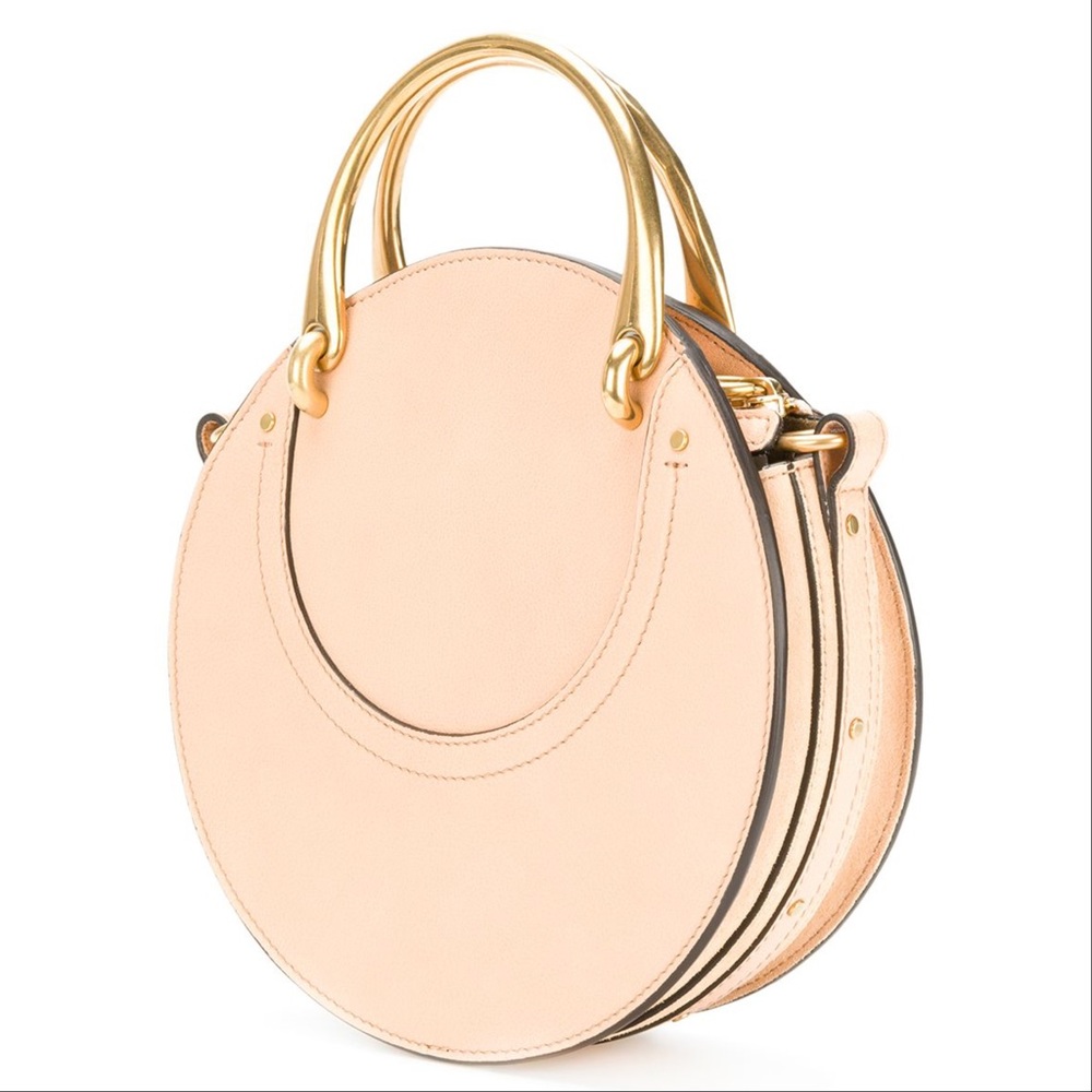 Chloe Small Pixie Round Bag in Biscuit Pink - Picture 14 of 16